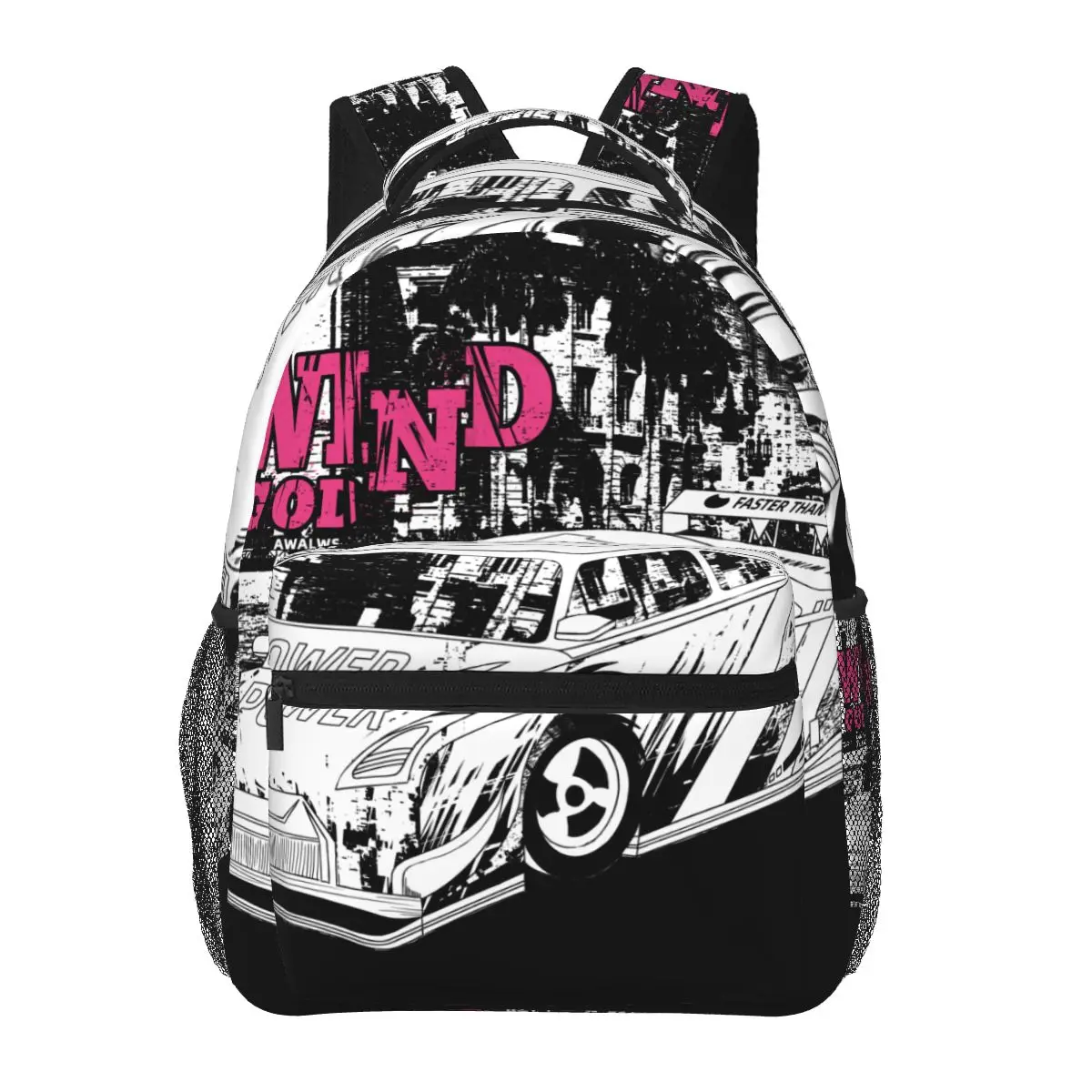 

2022 Women Shoulder Bag Vintage Silhouette Car Fashion School Bag For Teenage Girl Backpacks Travel Bag