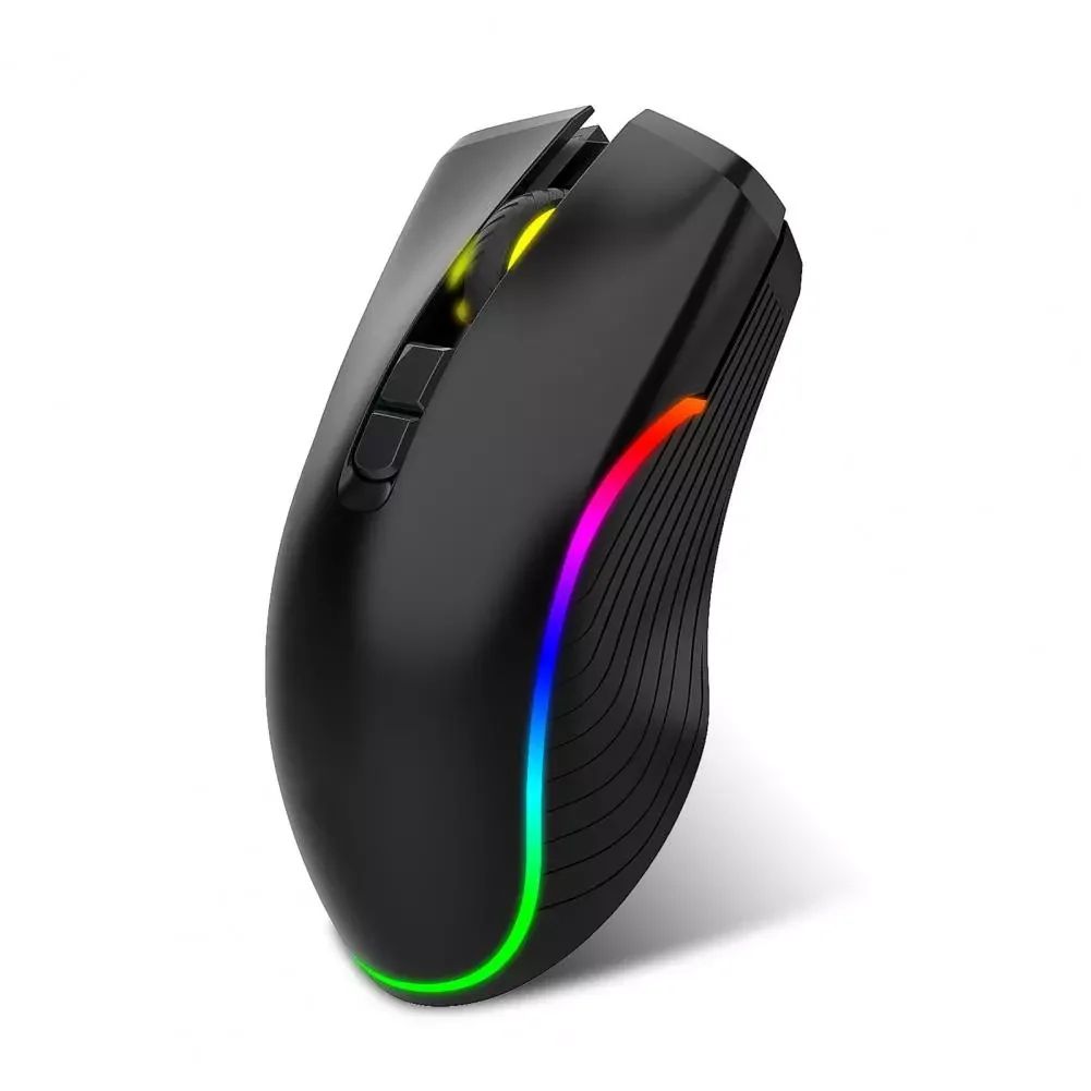 

2023NEW Luminous Mouse Stylish Rechargeable Ergonomic 2.4G Bluetooth-compatible Wireless Silent Office Mouse Computer Accessor
