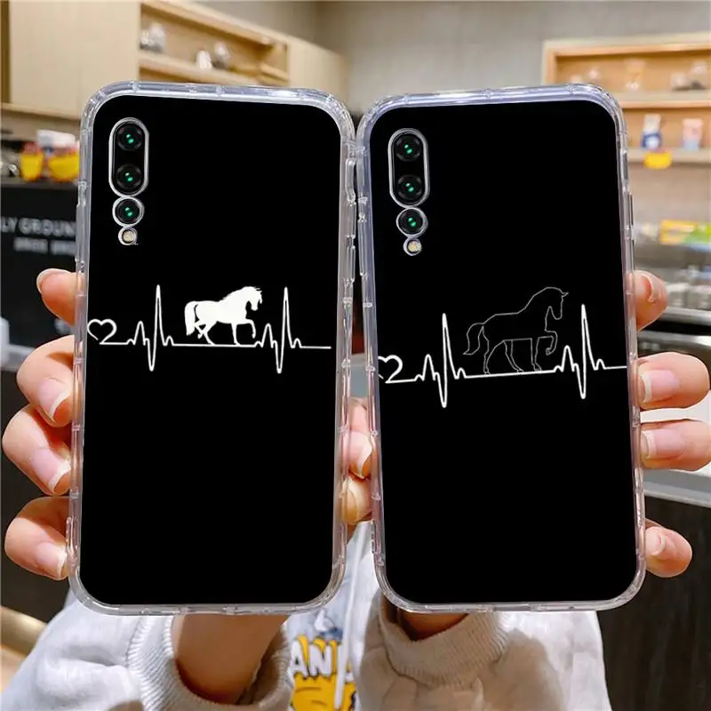 

Horse Heartbeat Riding Gallop Phone Case For Xiaomi 11 Redmi Note 11pro5G 8T 9A 9S 12S K30 10T Pro Ultra K40pro Transparent Case