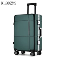 klqdzms new fashion trolley case mute universal wheel password boarding case male trend universal suitcase