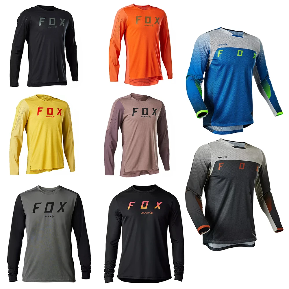 

Motorcycle Mountain Bike Team Downhill Jersey BMX MTB Offroad DH Bicycle Locomotive Shirt Cross Country Mountain BAT Fox Jersey