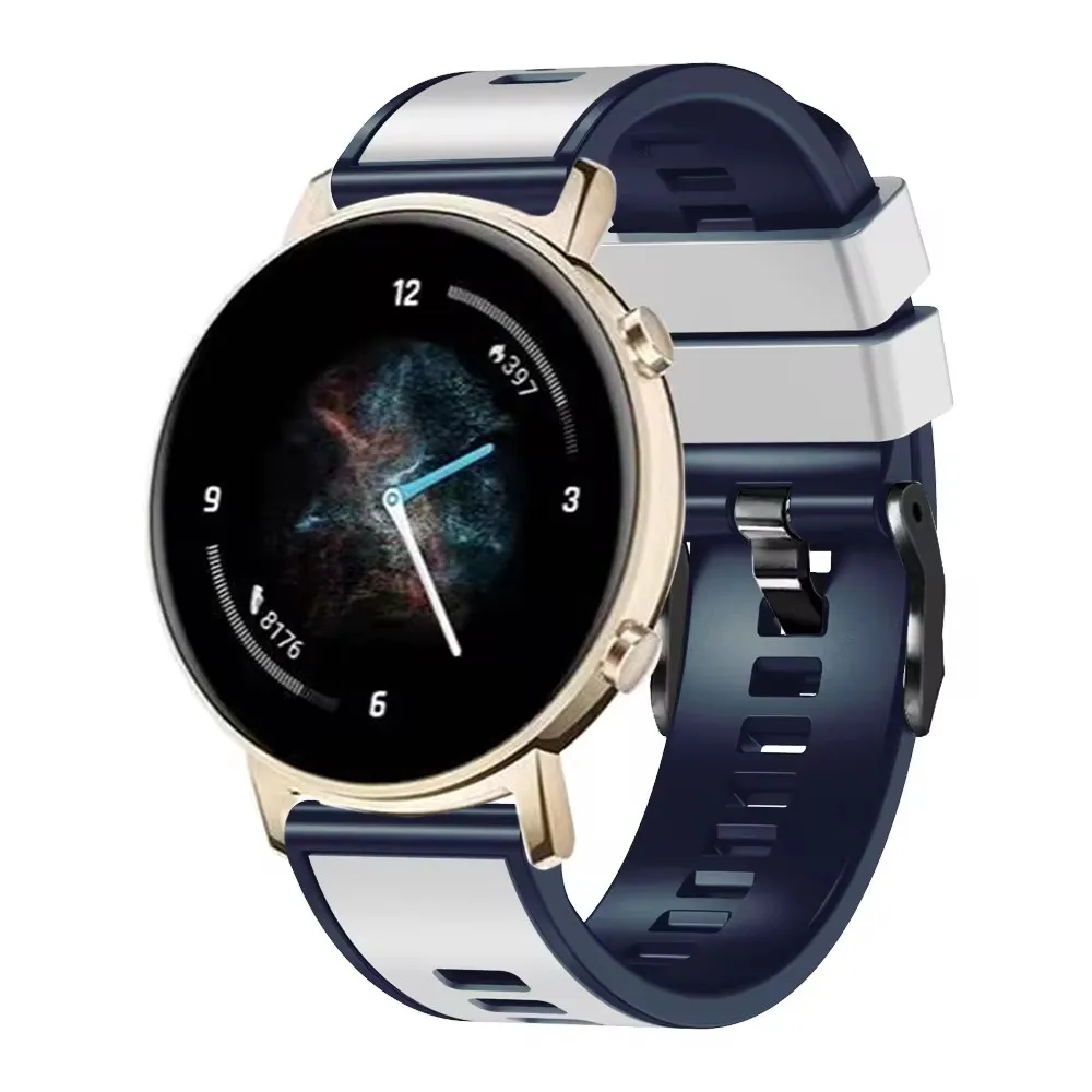 Ремешок для часов Zeblaze Vibe 7 Pro / Stratos 2 3 спортивный Двухцветный силиконовый браслет