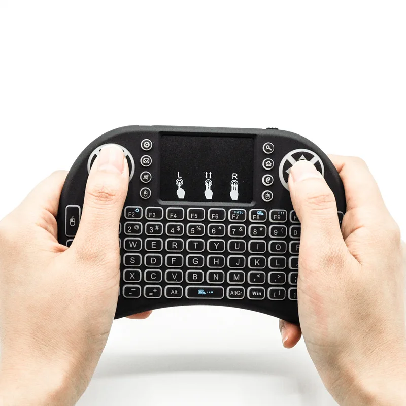 

2.4GHz Mini Wireless Keyboard with Touchpad Dazzling Remote Keyboards for PC Laptop Windows Linux Android Computer Chargeable B