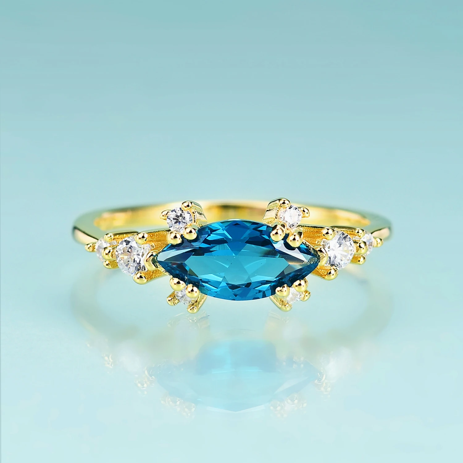 

Кольцо из турмалина для помолвки, 5x10 мм