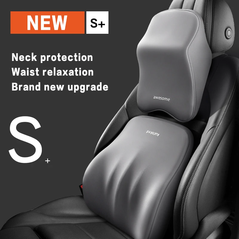 

Car Lumbar Back Support Headrest Neck Pillow Memory Foam Lumbar Pillow Universal Soft Neck Pillows Cushion Car Seat Cushion