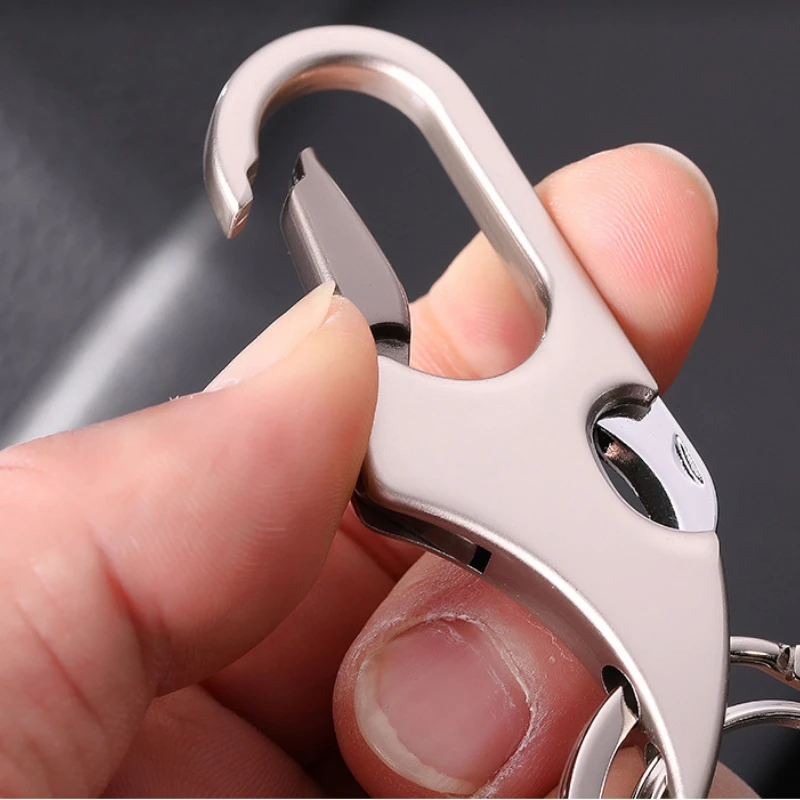 Car Key Chain Gift Pendant Waist Hanging Ring All Metal Bottle Opener Anti-lost Demolition Express Knife