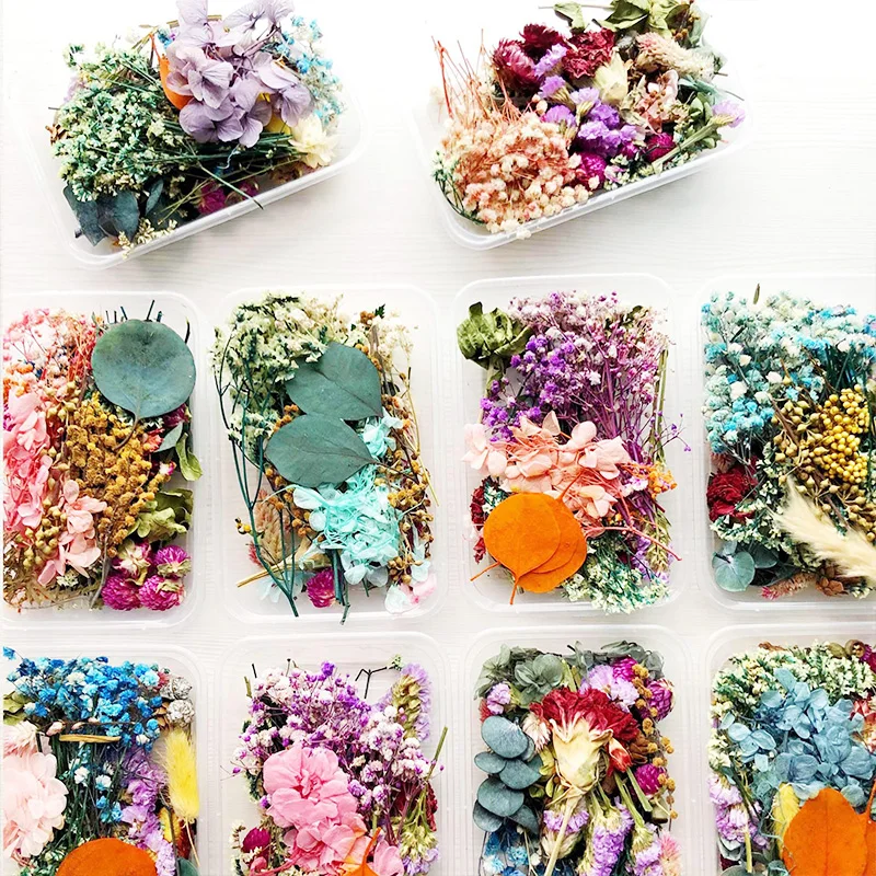 

1 Box Colorful Natural Dried Flowers for Epoxy Resin Handmade Crafts DIY Bouquet Garland Candle Making Home Wedding Decoration