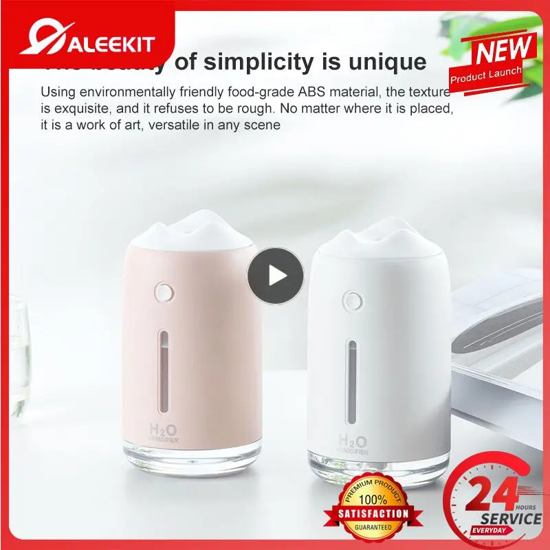 

1~6PCS Creative USB Air Humidifier 310ML Ultra-Silent USB Essential Room Car LED Night Lamp Snow Mountain Air Purifier Mist