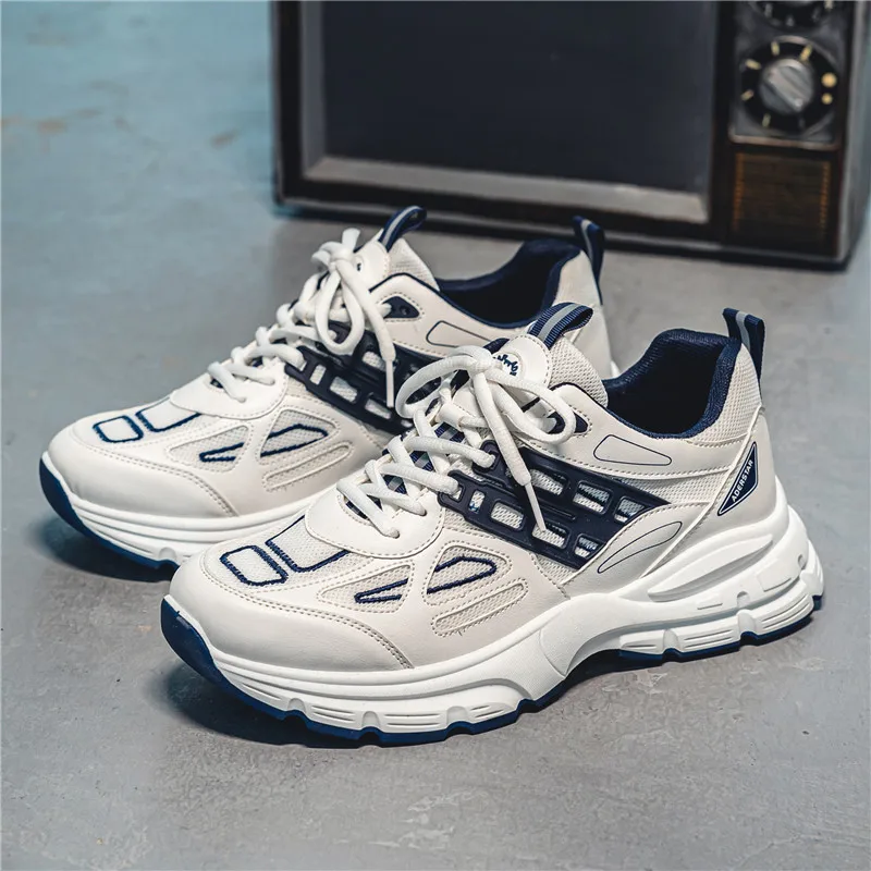 Shoes for Men Brand Chunky White Luxury Sneakers Casual Running Shoes Breathable Non-slip Tenis Sports Fitness Footwear