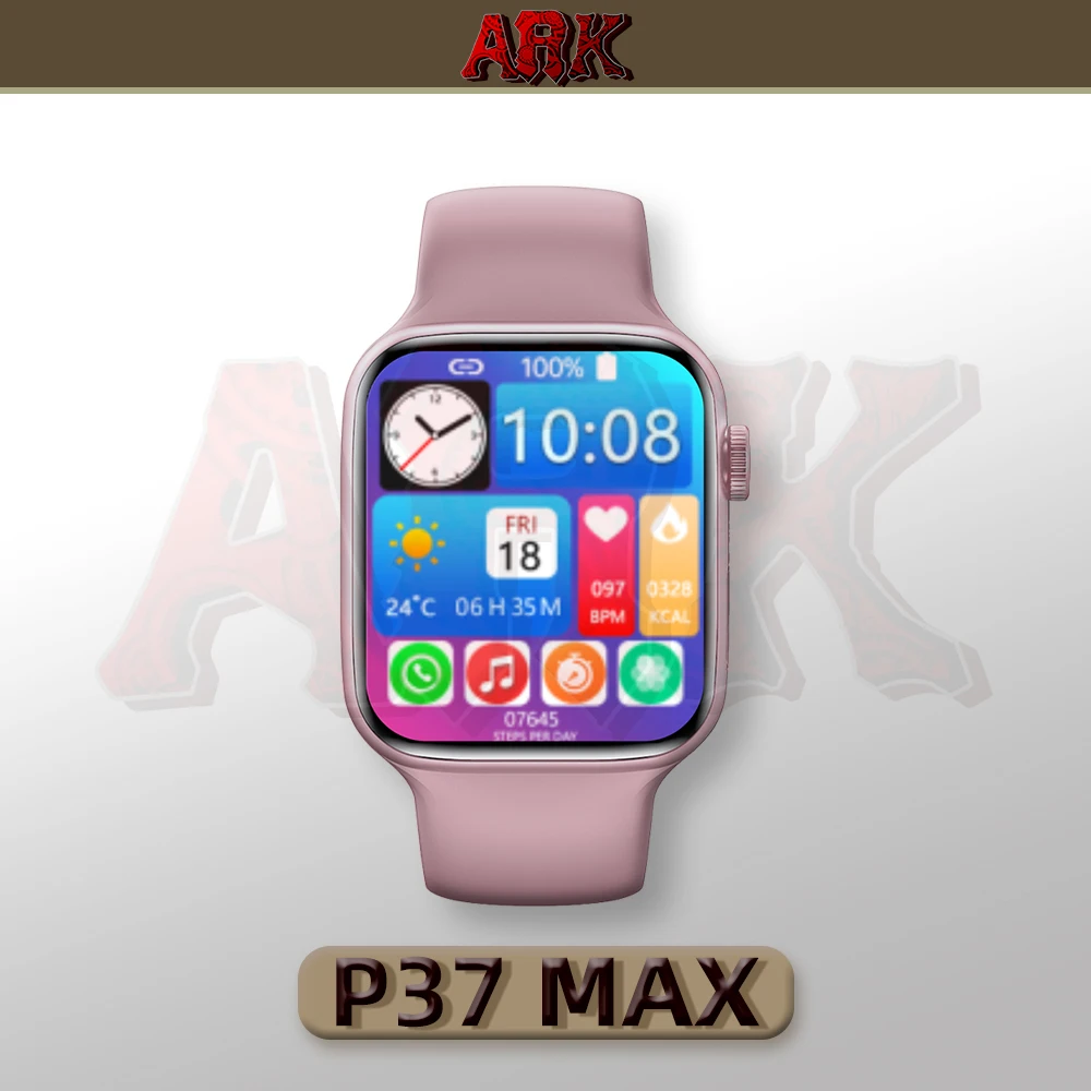 

New P37max Original Smartwatch Men Wireless Charging NFC Heart Rate Women Smart Watch for HUAWEI OPPO Watch PK T500+Pro W27 Pro