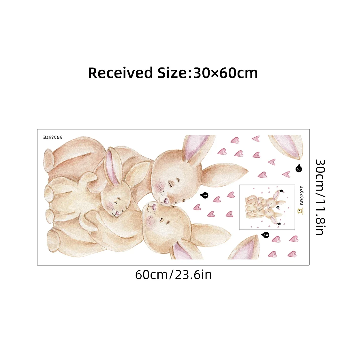 

Милый Сердечко И Кролик Детская Комната Виниловые Наклейки На Стены Удивительный Декоративный Аксессуар Для Детской Гостиной DIY