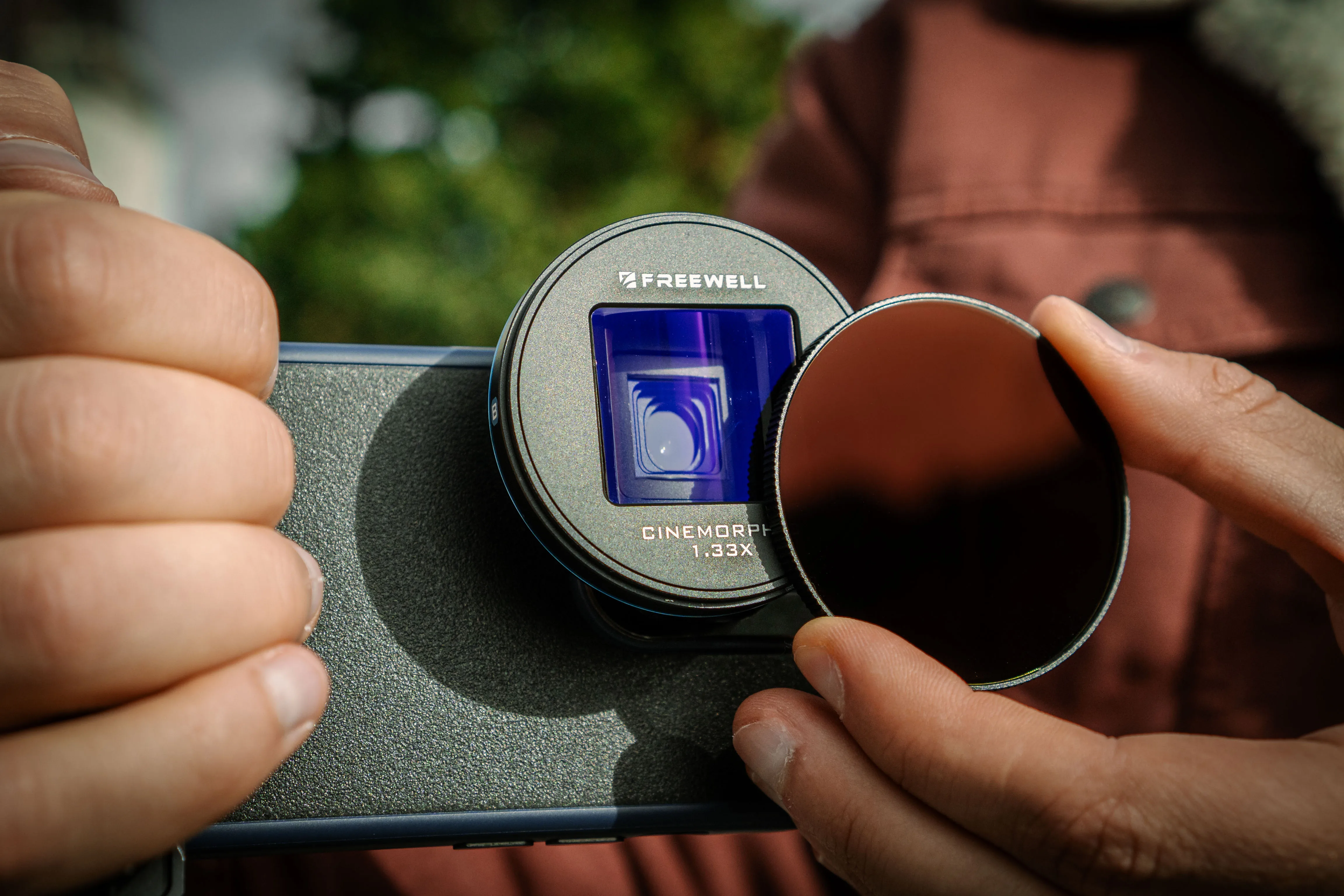Анаморфный объектив Freewell Mega Kit 1 33x с фильтром CPL VNDXMIST 1-5 ND для iPhone 15/14 Pro и Max