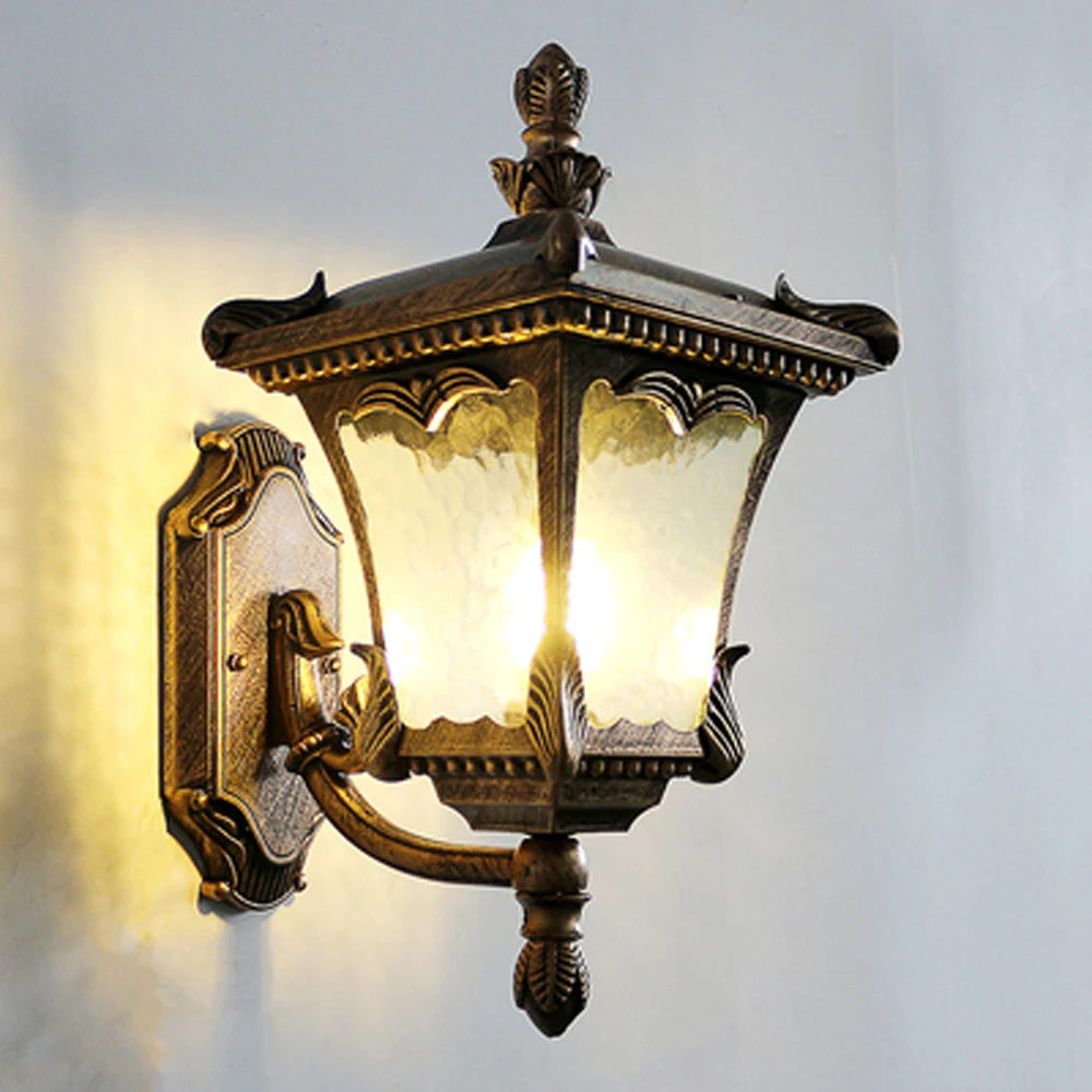 

Садовая лампа в европейском стиле, уличный водонепроницаемый современный светодиодный настенный светильник в стиле ретро для гостиной, ле...