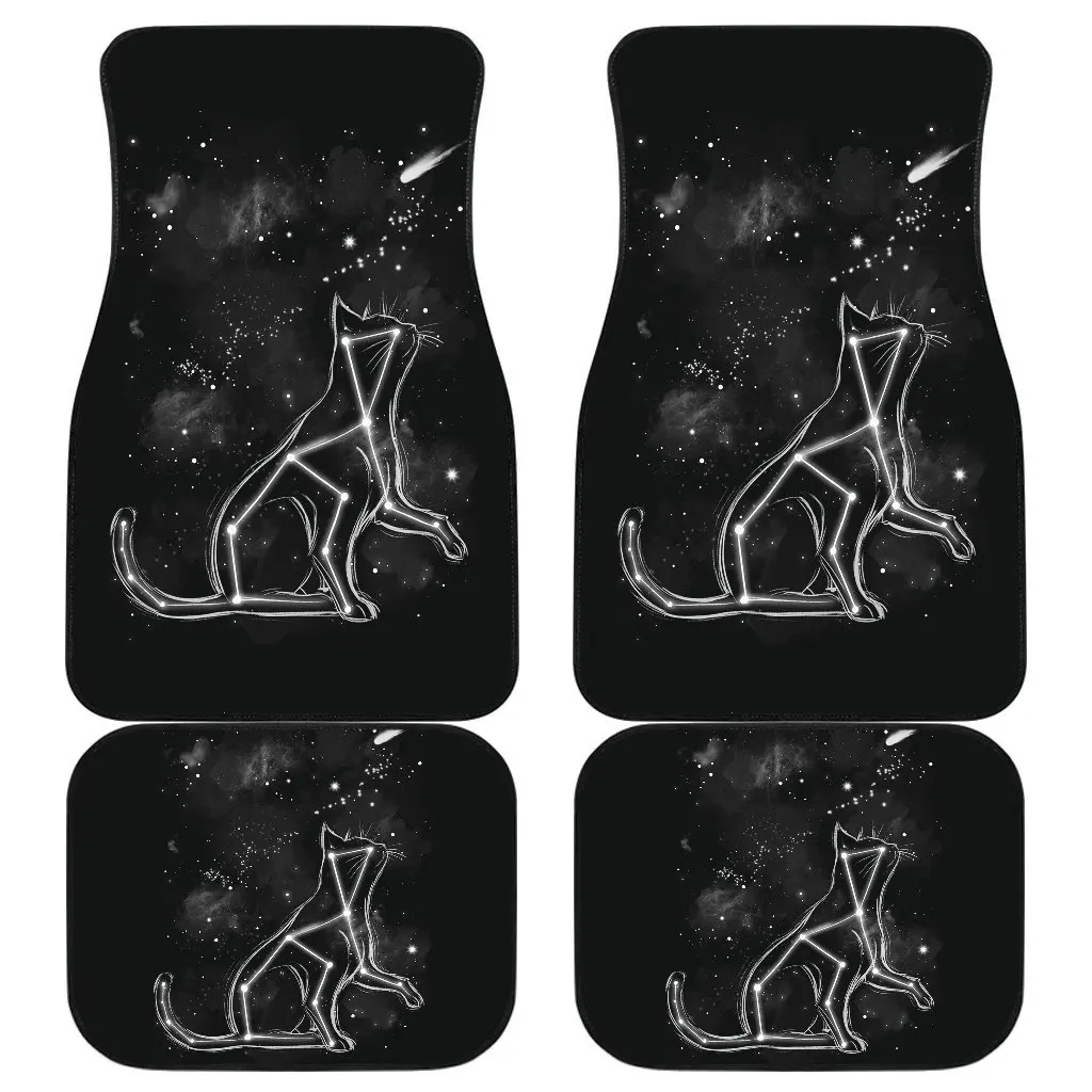 

Cat Star Sky in black theme Car Floor Mats 191021