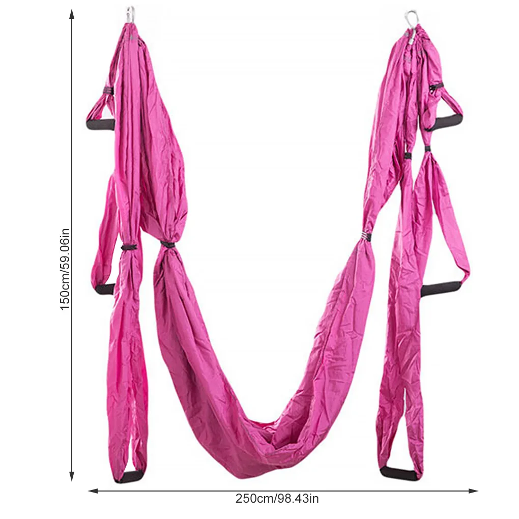 Yoga Hammock Set Aerial Anti-Gravity Indoor Swing Hanging Back Inversion Sling for Exercises  Sky Blue