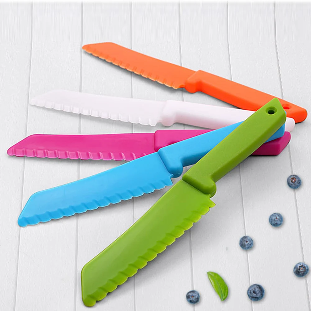 

For Fruit Bread Safe Kitchen Tools tools Sawtooth Toddler Cooking Children Paring Plastic Kids Lettuce Device Sawtooth Cutter