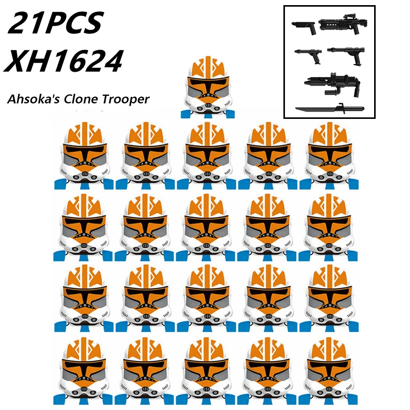 21pcs/lot Imperial Clone Stormtroopers 501st Troopers Legion Assemble Building Blocks Brick Star Model Figures Wars Children Toy