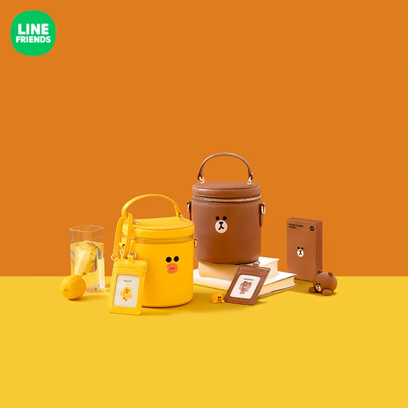 

Line Friends Bucket Bag Kawaii BROWN CONY SALLY CHOCO Cute Cartoon Cylindrical Bag Women Bag Shoulder Bag Handbag Birthday Gift