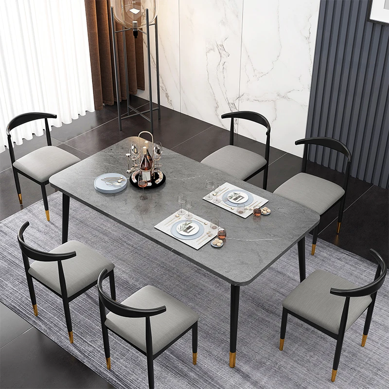 

Kitchen Legs Metal Dining Table Luxury Nordic Modern Living Room Coffee Tables Office Apartment Mesas De Jantar Home Furniture