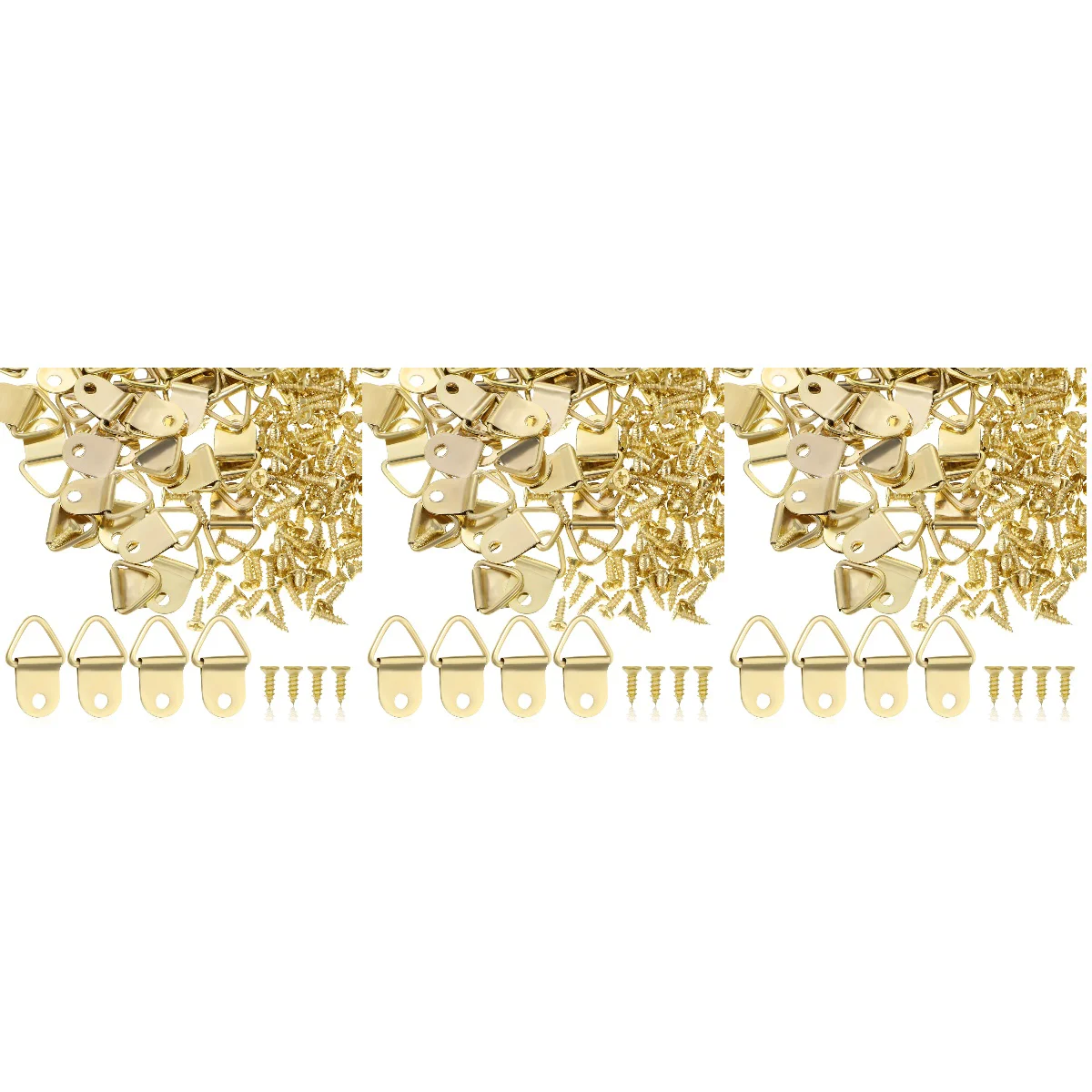 

3 Sets Professional Practical Useful Picture Frame Hooks with Matching Screws Frame Hooks with Screws