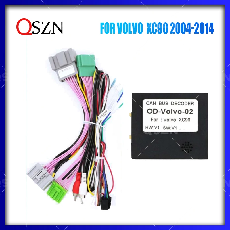 

QSZN Canbus box OD-VOLVO-02 Adaptor For Volvo XC90 2004-2014 With Wiring Harness Cable Android Car Radio Stereo DVD Android
