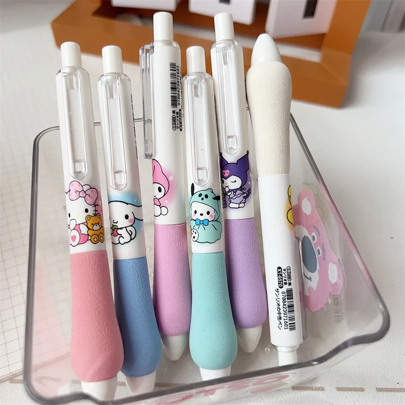 

2Pcs Hello Kitty Kuromi Kawaii Anime Sanrio Neutral Pen Cute My Melody Cartoon Girly Heart Pencil Stationery Lovely Toys for Kid