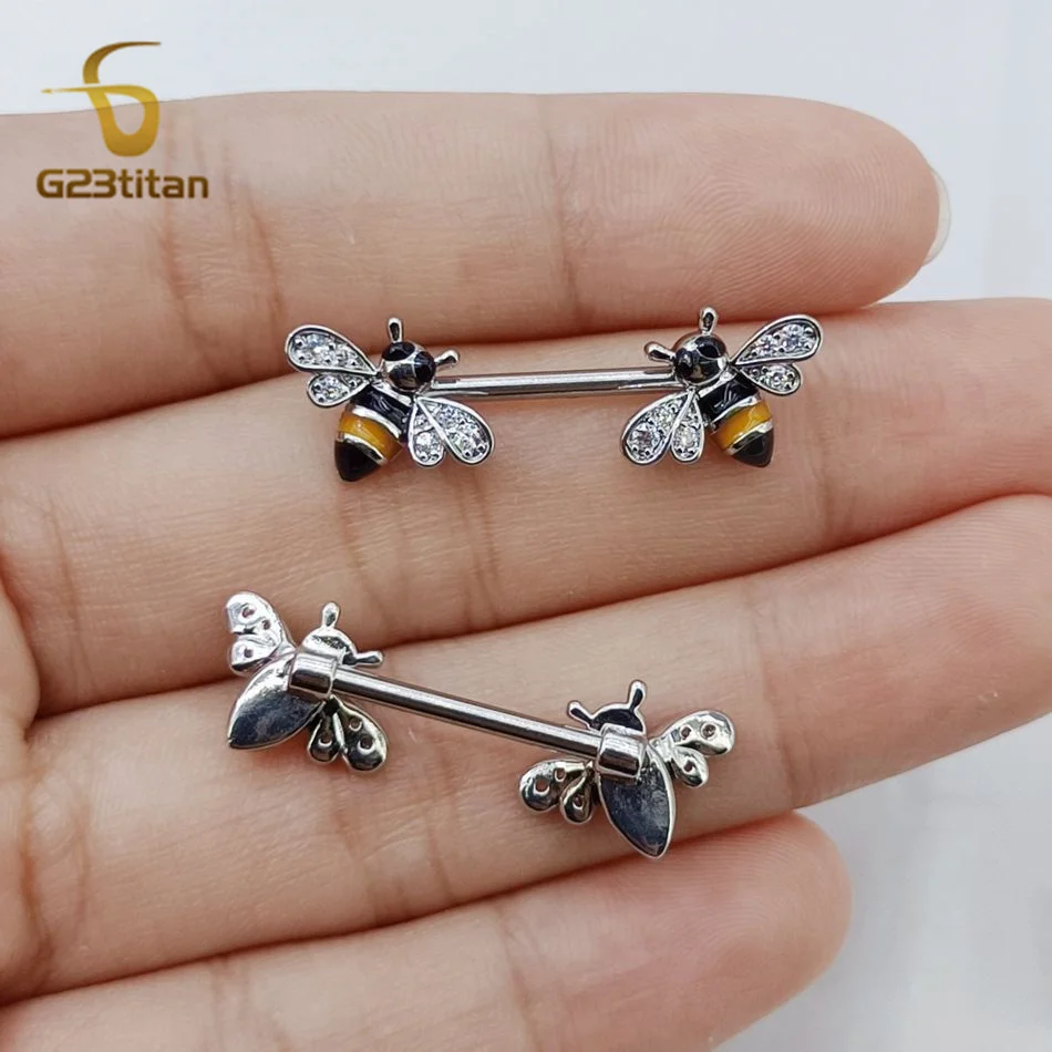 Кольца для сосков из титана и стали 14 г 2 шт