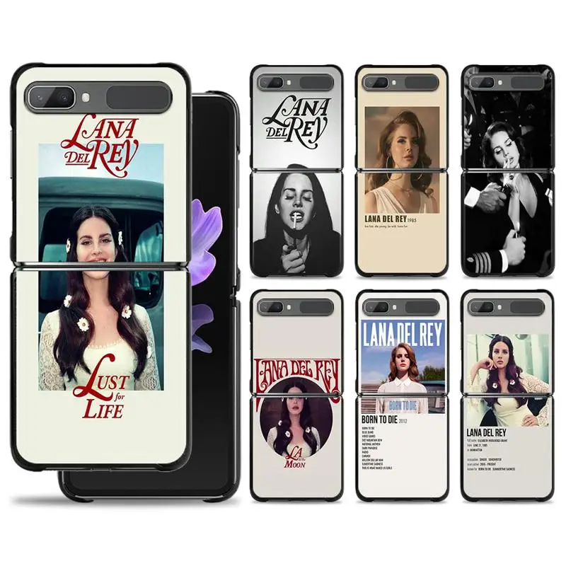 

Phone Case For Samsung Galaxy Z Flip Z Flip3 5G Z Flip4 Hard PC Matte Shell Sexy Singer Model Lana Del Rey