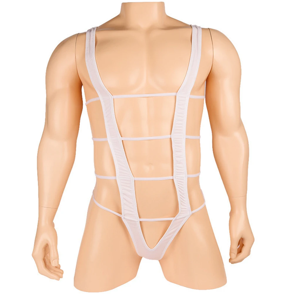 

2022 Hot Men's Bodysuit Wrestling Singlet Jumpsuits Thongs Gays Underwear Leotard Jockstrap Cross Strap Men Thong Lingerie