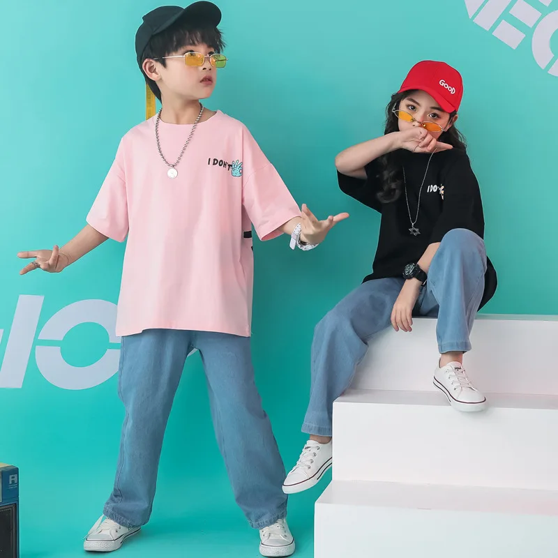 

Kids Dance Clothes T Shirt Pants Hip Hop Costumes for Girls Boys Jazz Ballroom Dancing Costumes Dance Outfits Stage Wear Suits