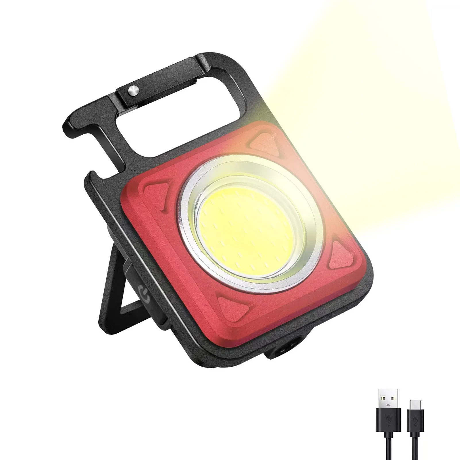 

500 люмен 4 режима светильник перезаряжаемый карманный фонарь вспышка с фотовспышкой со складным магнитом на кронштейне и открывалкой для бу...