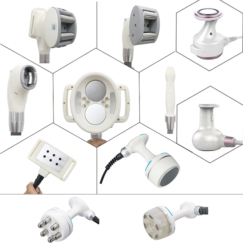 Фото V9 V10 V-NINE V-TEM V-Shape Роликовый массажер для удаления целлюлита Кавитация + вакуум + RF + BIO + охлаждающие подушечки Аксессуары №3