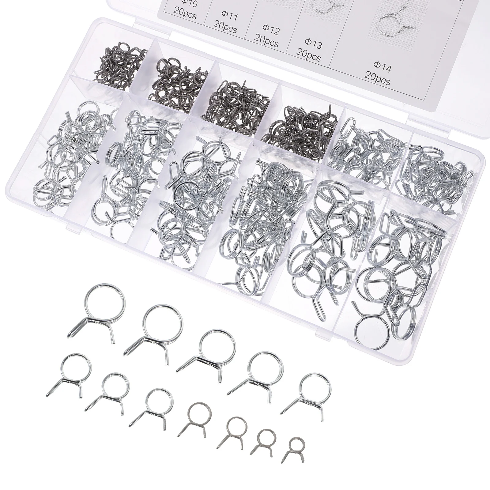 

250pcs Hose Clamp Fuel Clips Clamp Fuel Clip Pipe Clamp Clamp Fuel Clamp