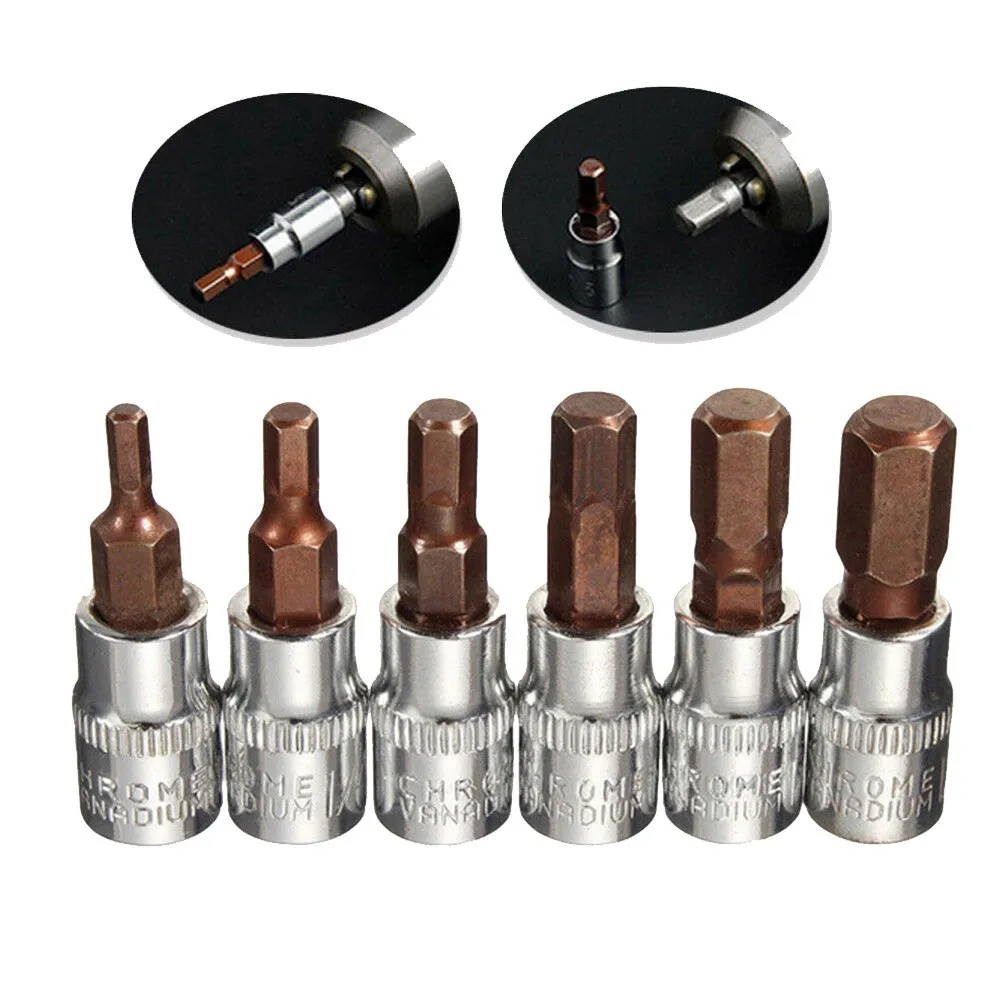 1Pc Hex Head Screwdriver Bit 1/4 Inch Drive Socket  Manual Pressure Screwdriver Hand Tools H3 H4 H5 H6 H7 H8  Repair Kits