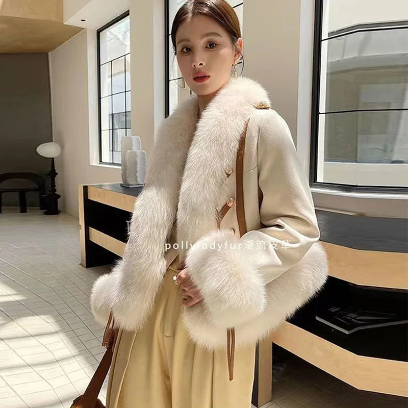 Temperament Beauties Fur Coat Women New Winter 2022 Short Faux Fox Fur One Fashion Thick Warm Loose Plush Coats Female TT418