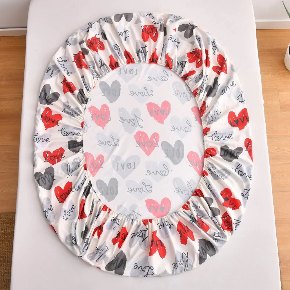 Натяжная простыня Home Red love с натяжным чехлом из эластичной микрофибры 120*200*30 90*200*30