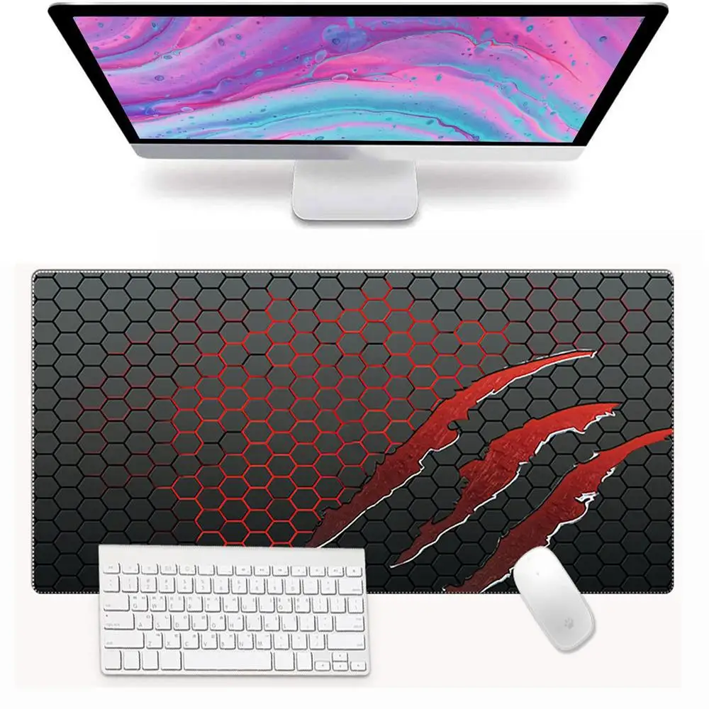 

Geometric Gaming Accessories MousePads Computer Laptop Gamer Extended Mouse Mat Large Anime Mouse Pad Rubber Keyboards Table Mat