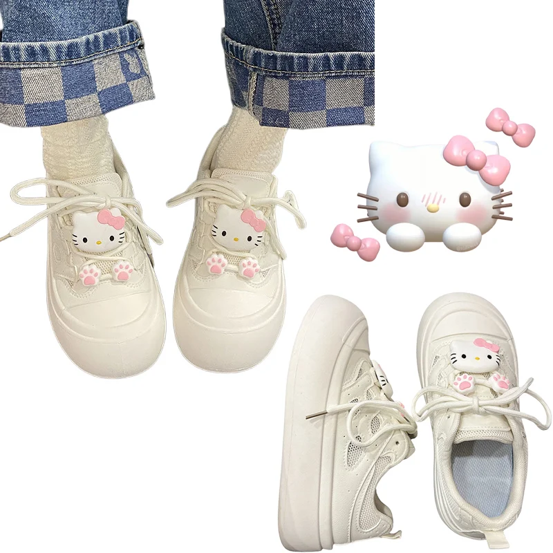 

Sanrios Hellokittys Sneakers Breathable Comfortable Anime Cute Cartoon Mesh Running Shoes Kawaii Running Shoes Casual All-match
