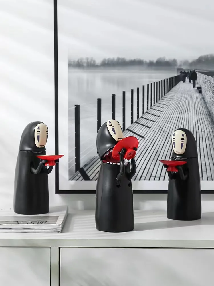 

No Face Man Money Box Anime Spirited Away Model Figure Doll Piggy Bank Faceless Man Piggy Bank Automatic Eat Coin Kids Toy Gift