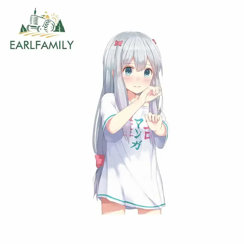 EARLFAMILY 13 см x 5 6 забавное аниме лоли автомобильные наклейки модные белые волосы