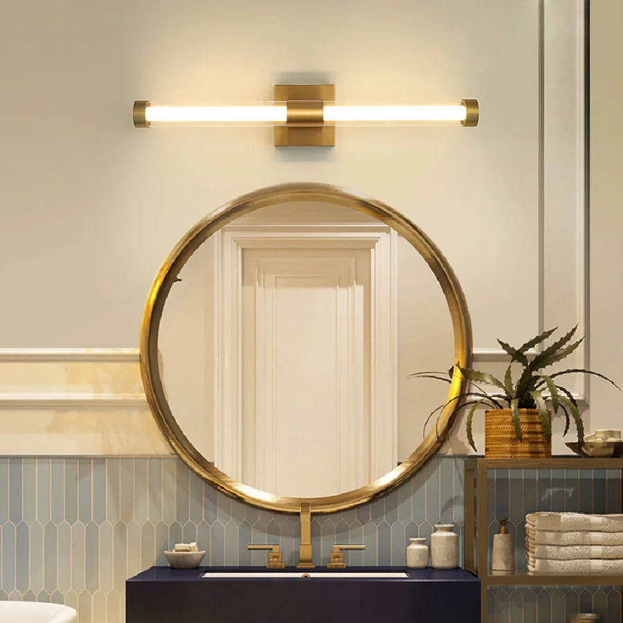 

Modern Minimalist Mirror Front Light Bedroom Iron Makeup Light Indoor LED Vanity light Restroom Wall Lamp Mirror Cabinet Light