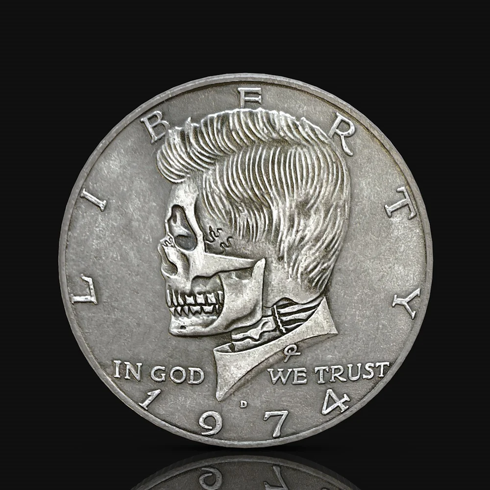 

Реквизит, Волшебная монета 1974, Кеннеди, половина доллара, 30 мм, поворотная Монета на палец, необычный вор, Детская фотография