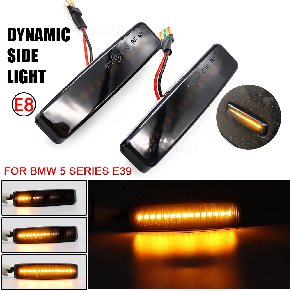 Для BMW 5 серии E39 (09 1995-06 2003) боковой маркер фонарь с динамическим поворотом фонарик