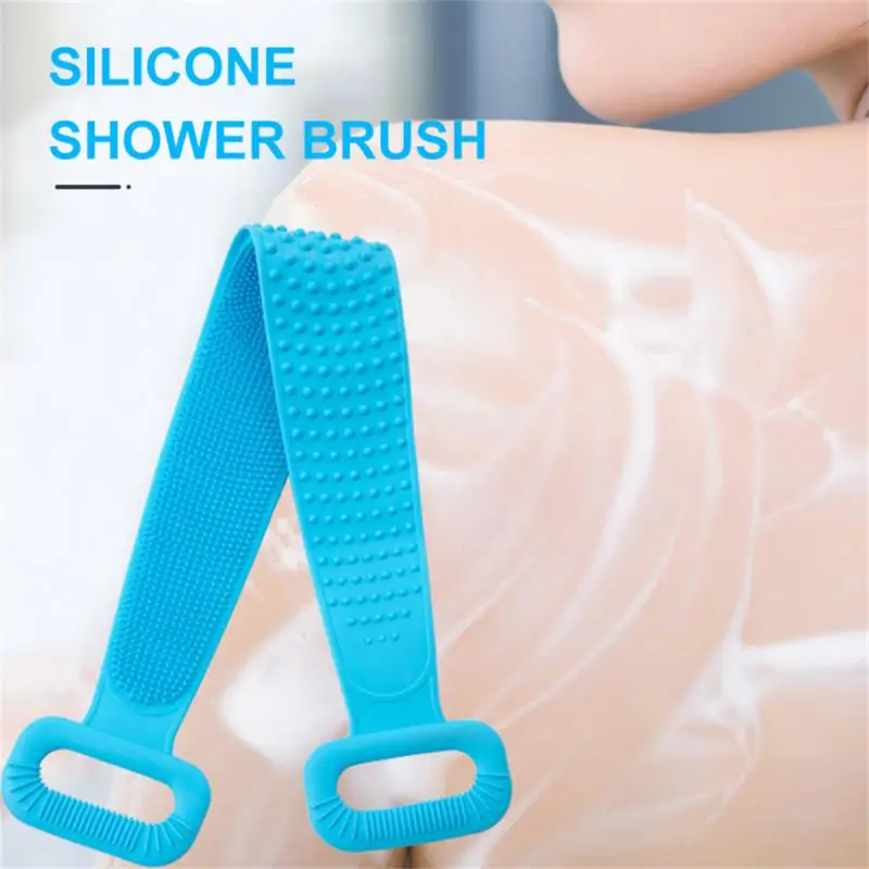 

New 76cm Sponge Silicone Body Brush Cleansing Skin Brush Bath Towel Bath Belt Massage Bath Exfoliating Skin Clean Brushes