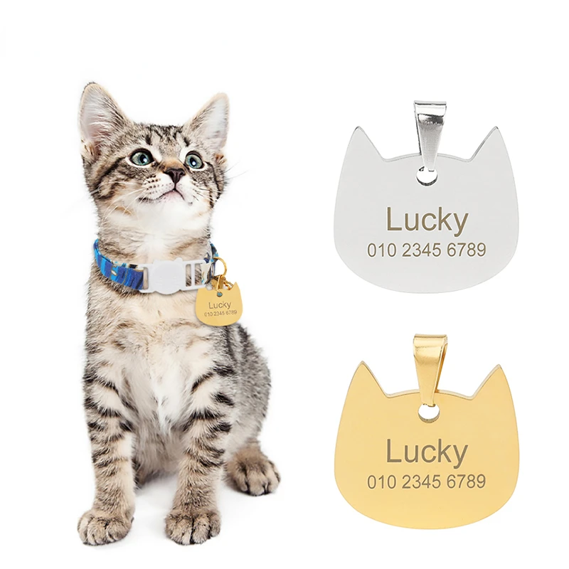 

Personalized Pet ID Tag Keychain Engraved Pet Custom Name Anti-lost for Cat Puppy Dog Collar Tag Pendant Keyring Pet Accessories