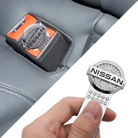 metal car diamond emblem styling seat belt buckle accessories for nissan qashqai j10 j11 j31 juke tiida note x trail t30 t31 t32