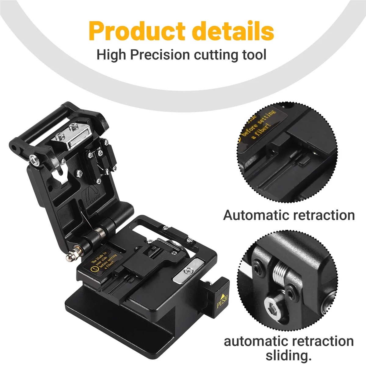 SKL-60S Fiber Cleaver Cable Cutter 3-In-1 Fixture of Bare Optical for Leather Tail Jump