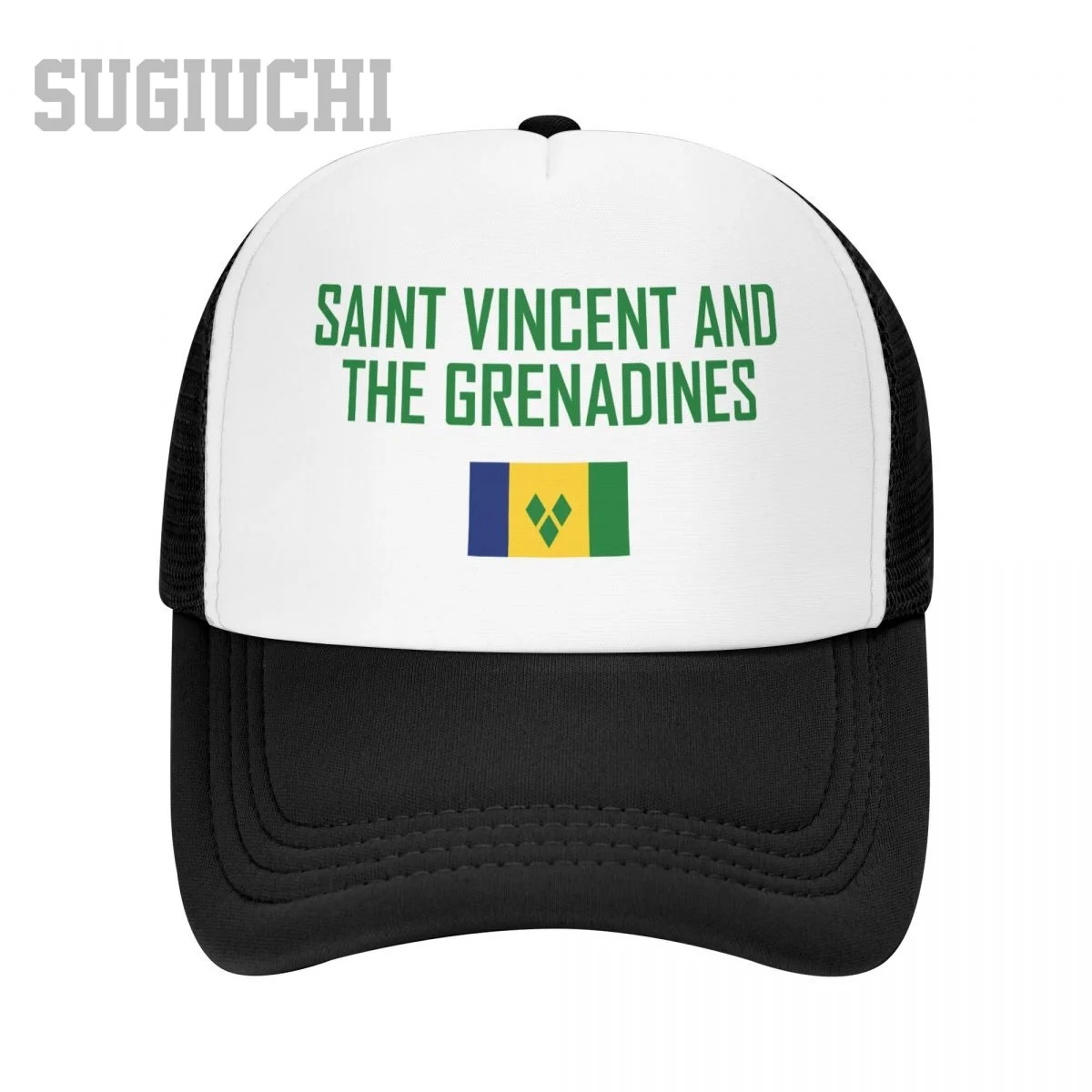 

Unisex Mesh Cap Hat SAINT VINCENT AND THE GRENADINES Flag And Font Trucker for Men Women Baseball Caps Outdoors Cool