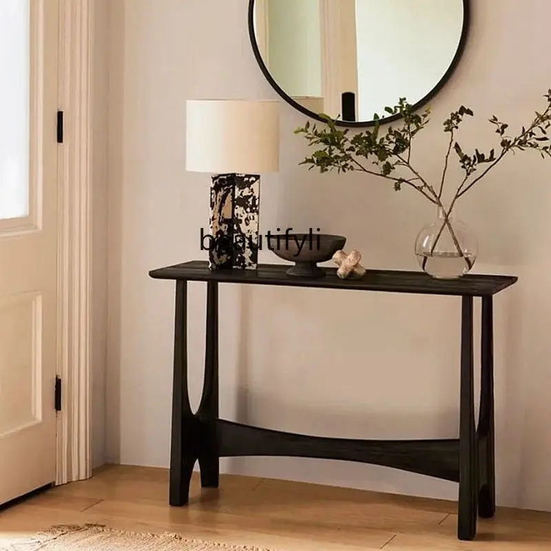 

yj Lilifeng Solid Wood Console a Long Narrow Table Aisle Corridor Console Tables Oak Console Tables Nordic Console