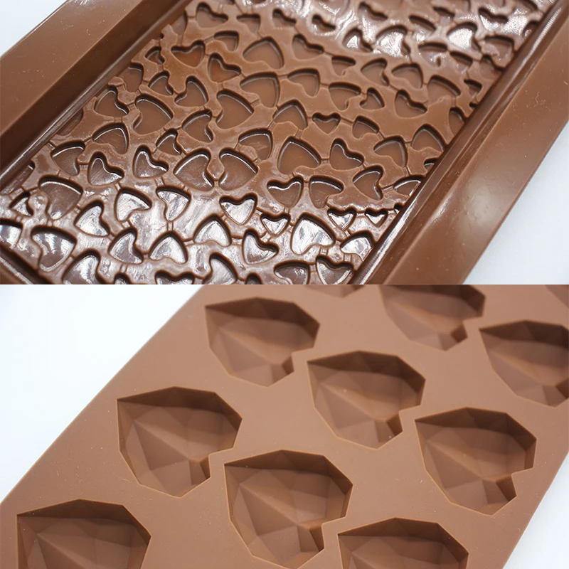 Шоколадная форма в форме сердца силиконовая с мультяшной пентаграммой подходит